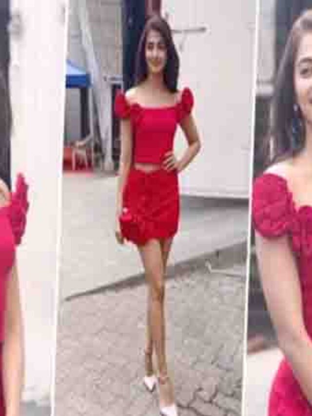 Pooja Hegde sizzles in red hot outfit