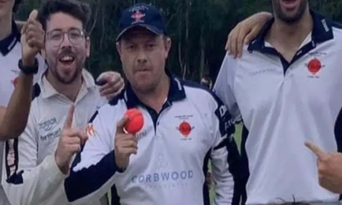 Australian club cricketer Gareth Morgan won the match by taking six wickets in six balls