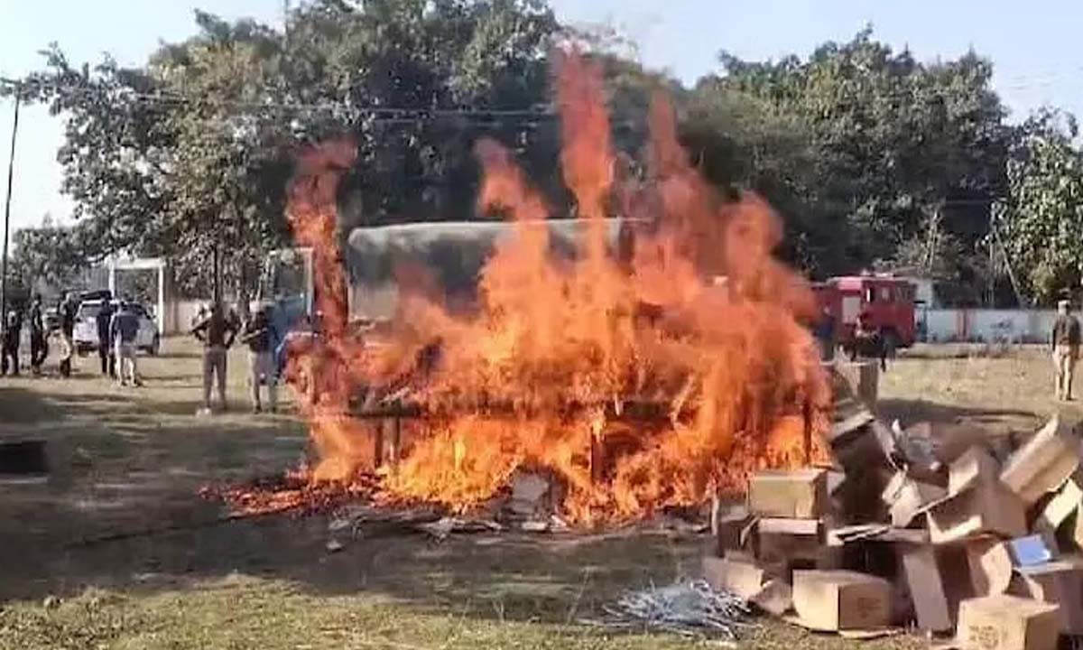 Assam: Dhubri police launches massive crackdown, destroys narcotics worth Rs 18.57 crore