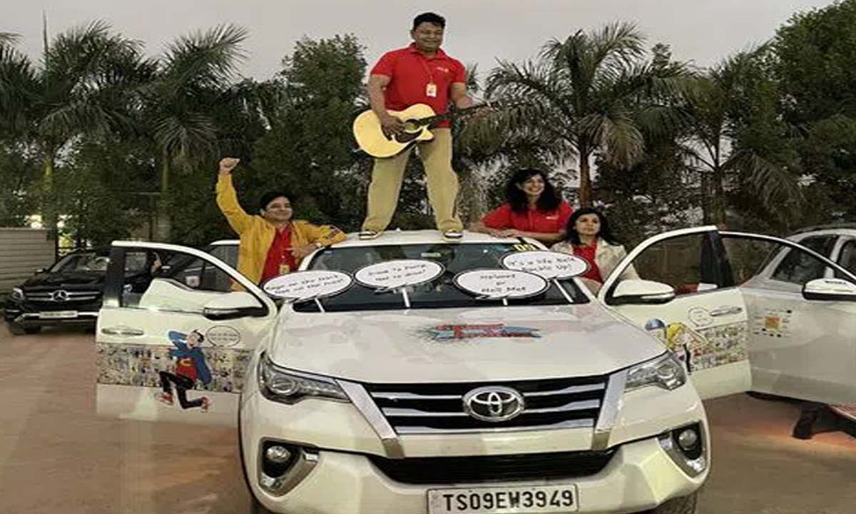 Hyderabad: Rotary Club organizes fund raising car rally