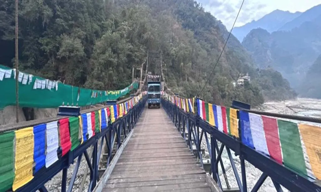GANGTOK: BRO connects upper Zonghu with 400 feet bailey suspension bridge