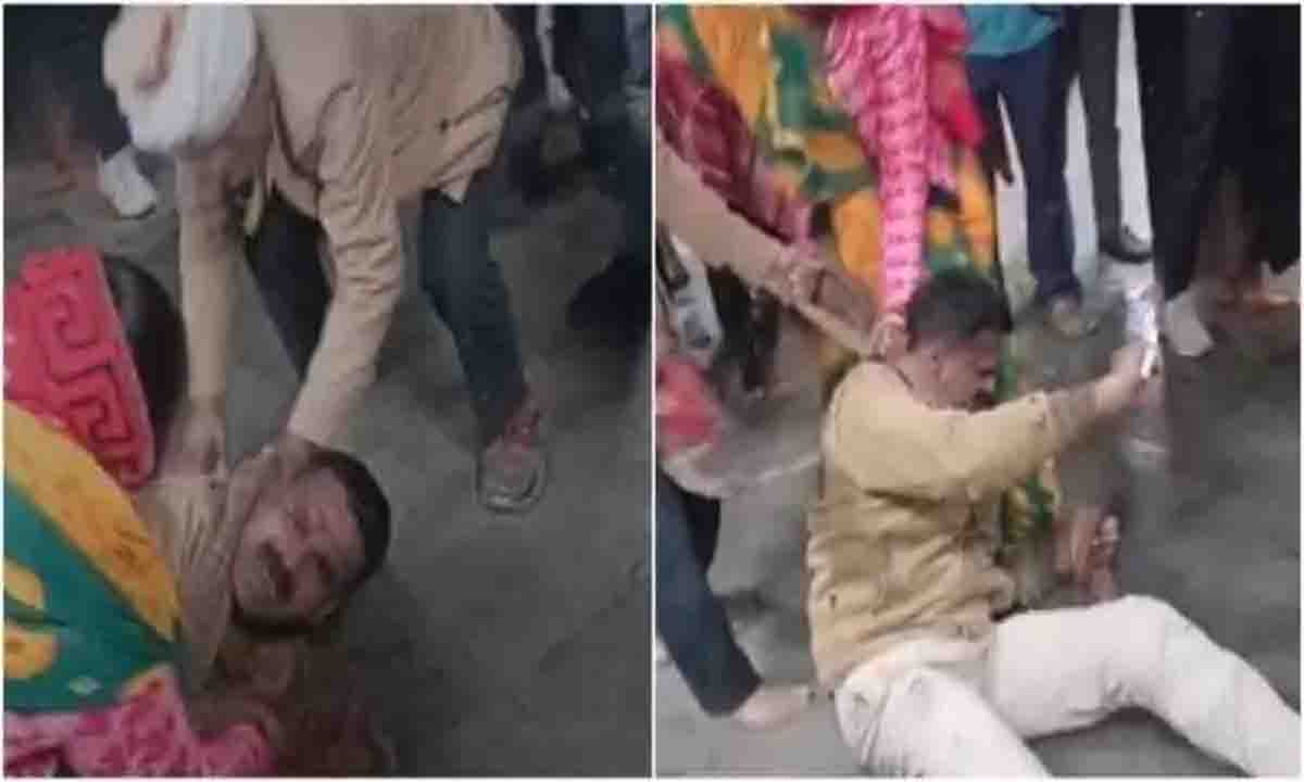 Police constable beaten by man and woman, watch video