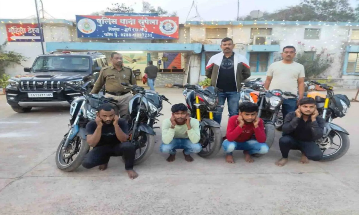 Crime registered against 4 stunt bikers and detained