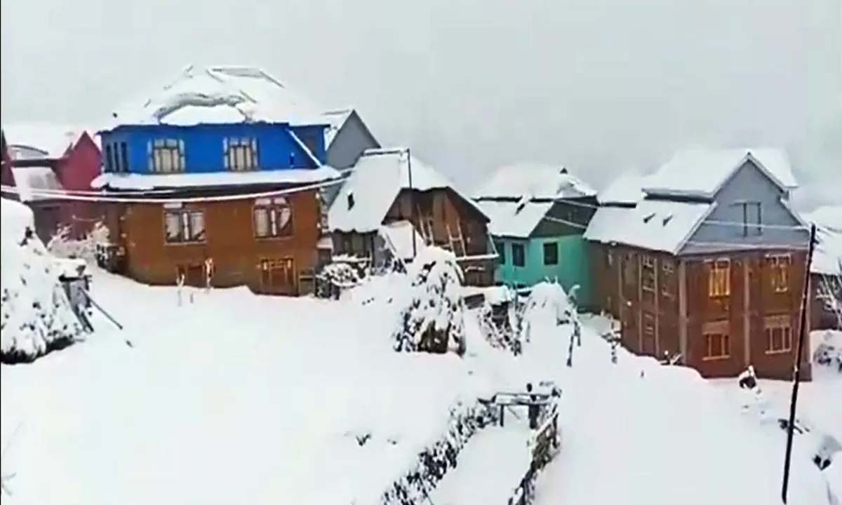 Snow brings relief to farmers in Kashmir