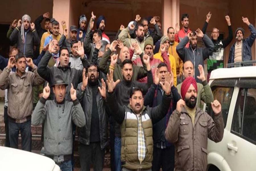 Protest for regularization, wages continues at BC Road complex