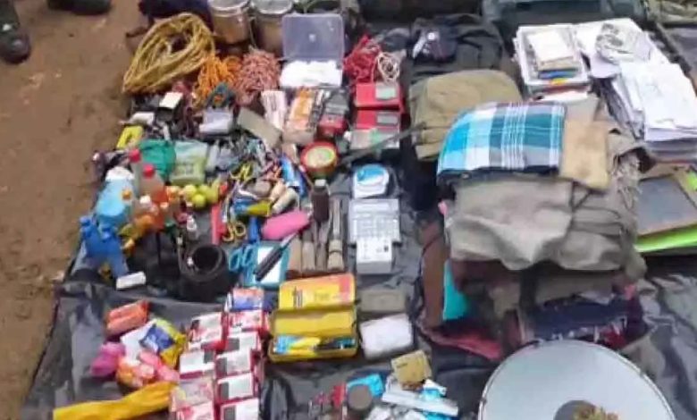 Encounter between Naxalites and soldiers, Naxalite goods recovered