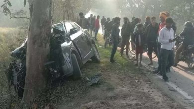 Wedding procession's car collides with a tree, three killed