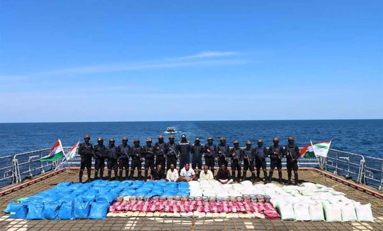 Navy seizes 3,300 KG drugs from boat in the sea