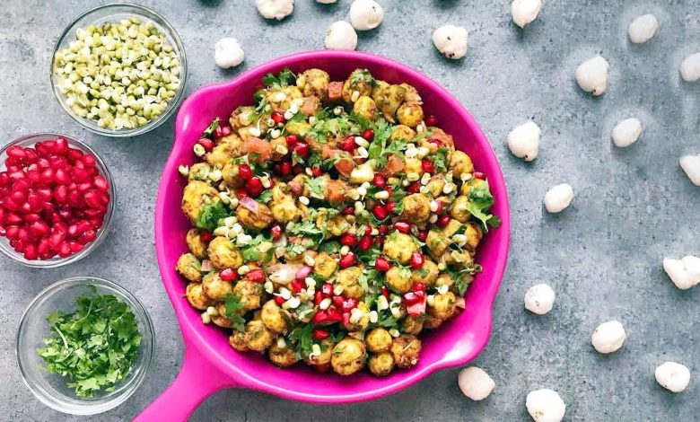 If you feel like eating light, then make healthy Makhana Chaat.