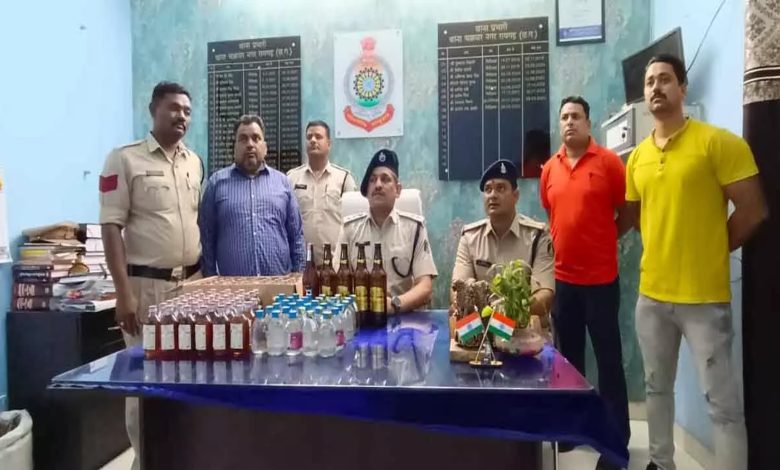 Police raid in dhaba adjacent to main road, liquor and beer seized