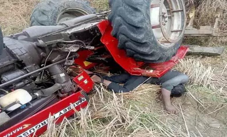 2 died after being crushed under tractor engine, they were returning home after ploughing