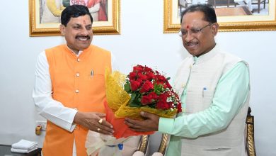 Madhya Pradesh Chief Minister Dr Yadav pays courtesy visit to Chief Minister Shri Sai