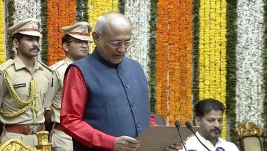 Jharkhand Governor Radhakrishnan took oath as the Governor of Telangana.