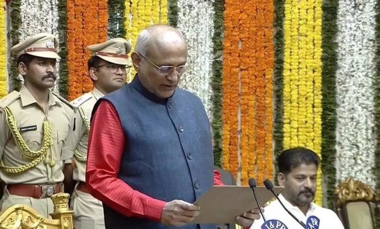 Jharkhand Governor Radhakrishnan took oath as the Governor of Telangana.