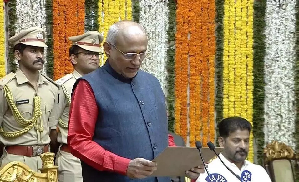 Jharkhand Governor Radhakrishnan took oath as the Governor of Telangana.