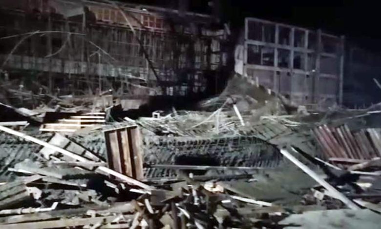 Building under construction collapses in Indore, two workers injured