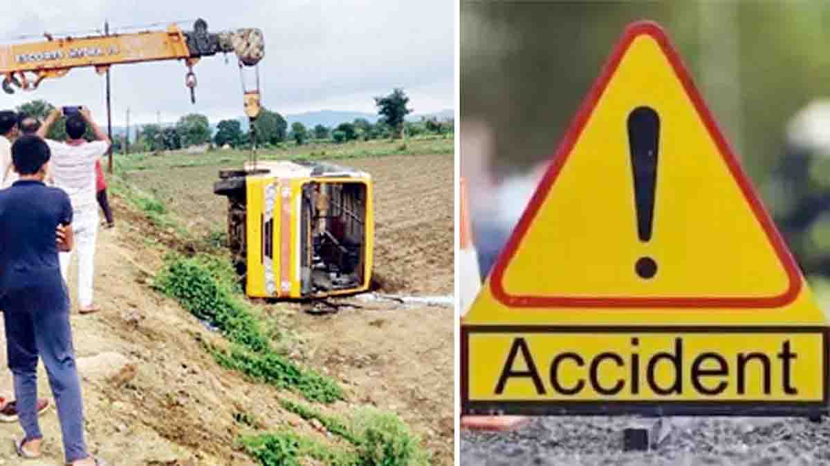 60 children injured when bus overturns in Saran district of Bihar