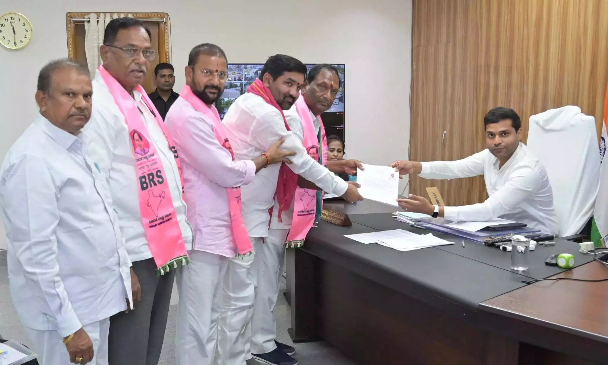 Koppula Ishwar files nomination from Peddapalli Lok Sabha seat