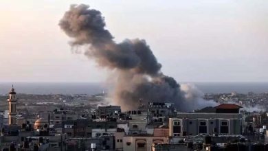 Israeli army bombed the area around the refugee camp in Gaza