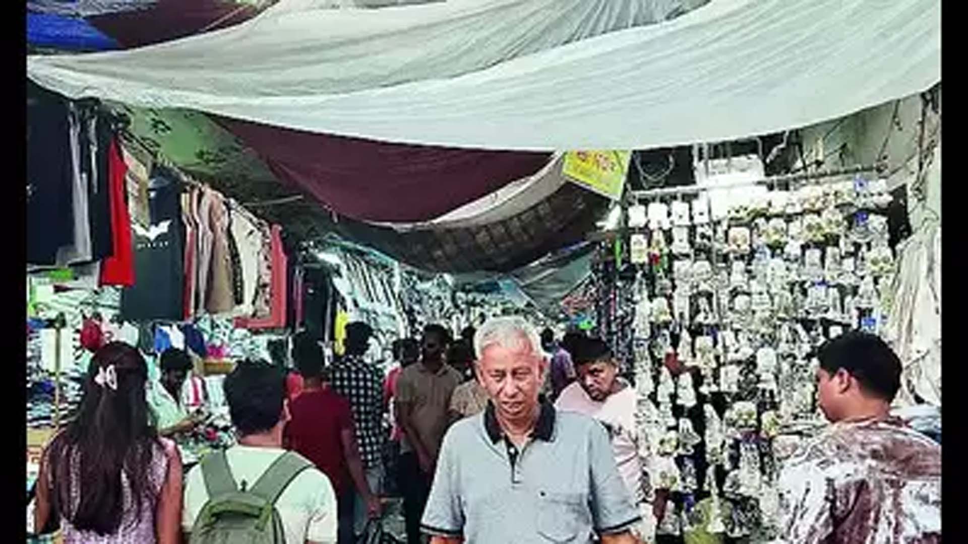 Plastic seats back in Gariahat, New Market, Hatibagan due to rain