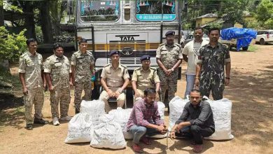 Ganja worth Rs 11 lakh found in passing truck Raipur, two arrested