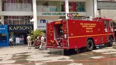 CHANDIGARH NEWS: Showroom balcony burnt to ashes due to explosion in AC