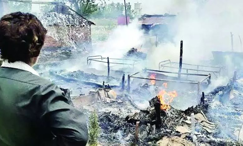 Four slums reduced to ashes due to fire in Pandoga