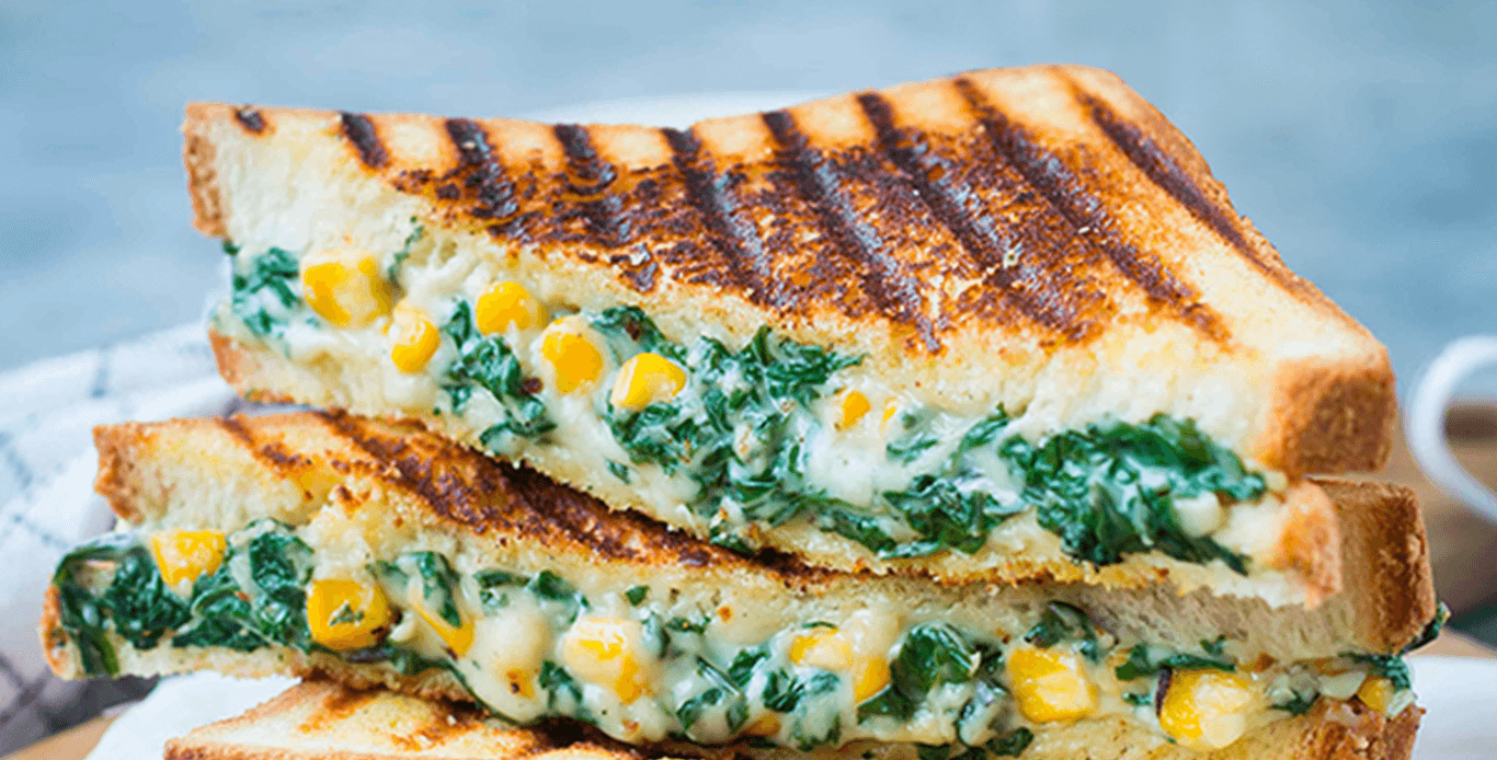 ,Spinach-corn sandwich, recipe,