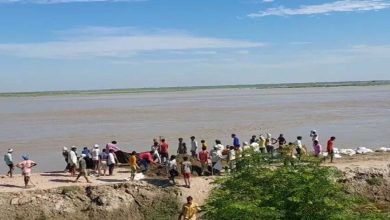 Kasganj: Ganga's fierce form is visible, dam made at a cost of Rs. 3.5 crores submerged