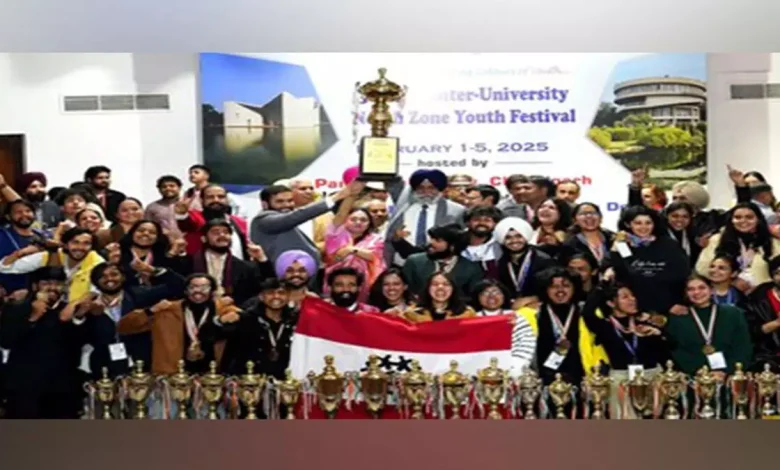 Chandigarh University wins overall trophy during Youth Festival 2025