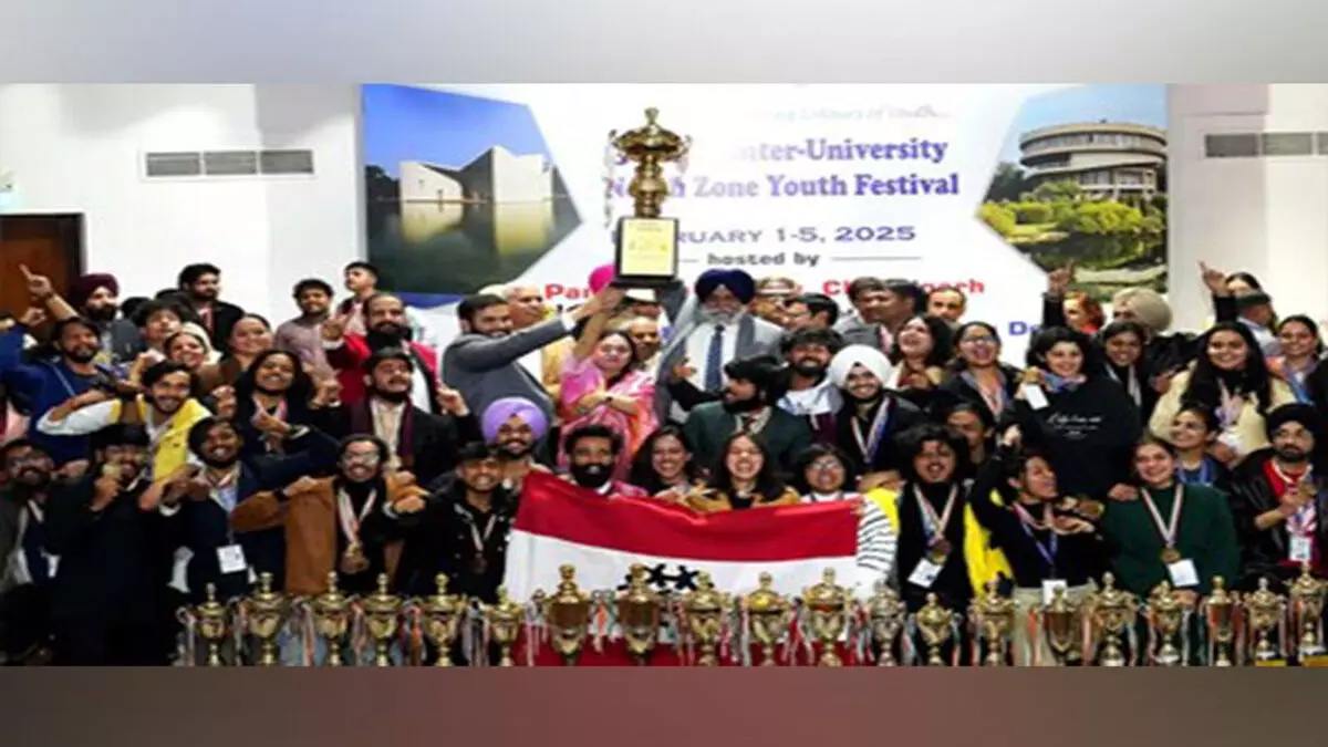 Chandigarh University wins overall trophy during Youth Festival 2025