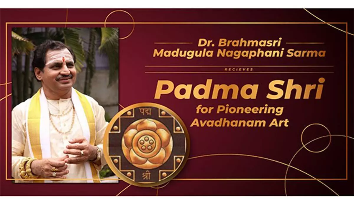 Brahmashri Madugula Nagaphani Sarma was awarded the Padma Shri