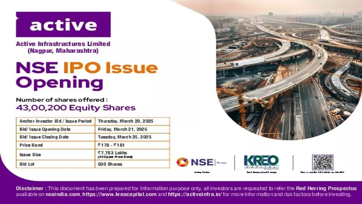 Active Infrastructure Limited announces IPO on NSE Emerge