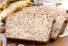 Banana Sour Cream Bread is perfect for a snack or breakfast.
