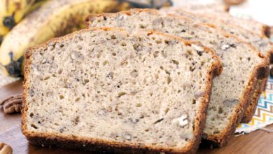 Banana Sour Cream Bread is perfect for a snack or breakfast.