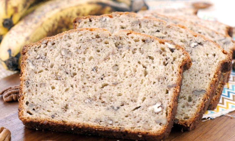 Banana Sour Cream Bread is perfect for a snack or breakfast.