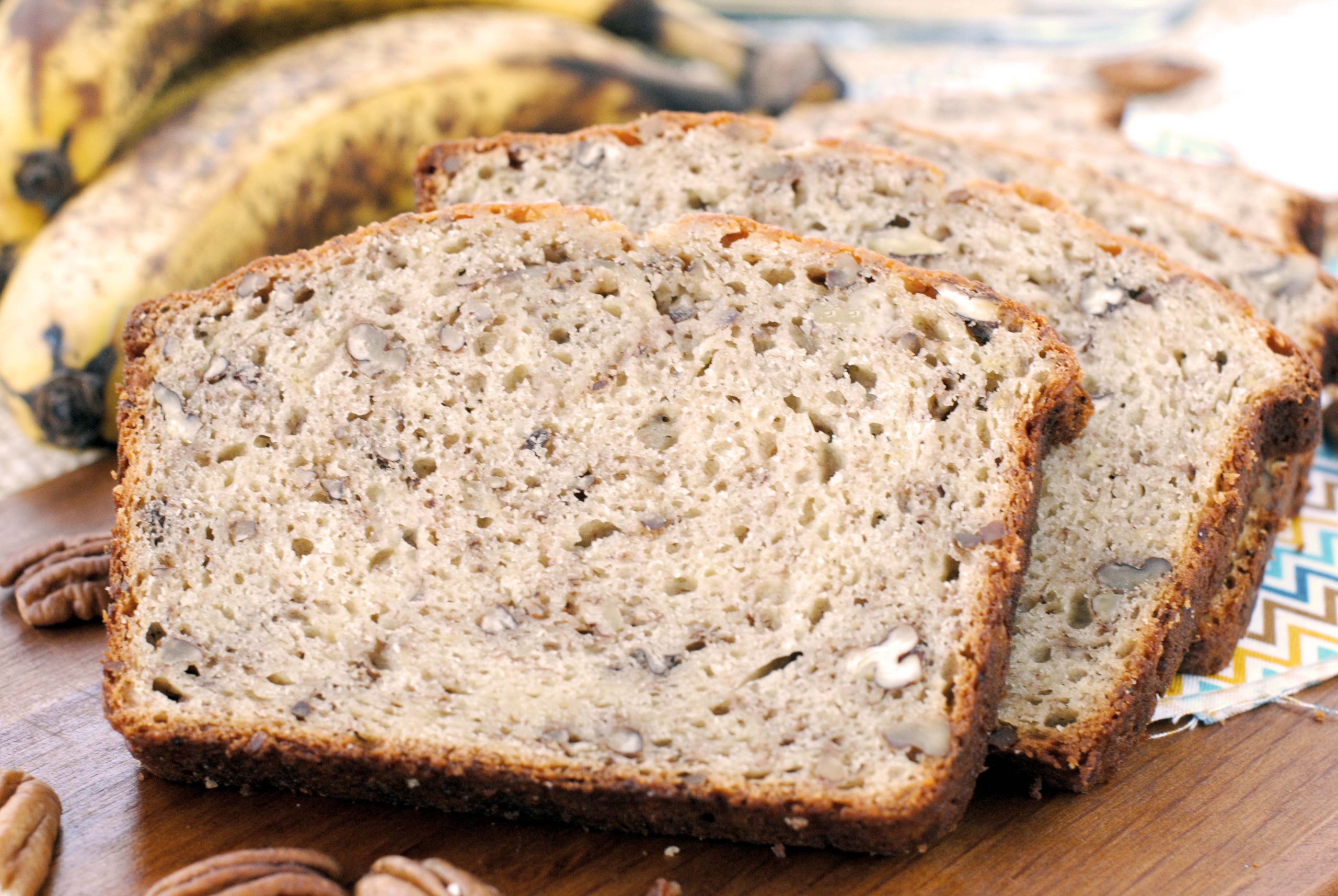 Banana Sour Cream Bread is perfect for a snack or breakfast.