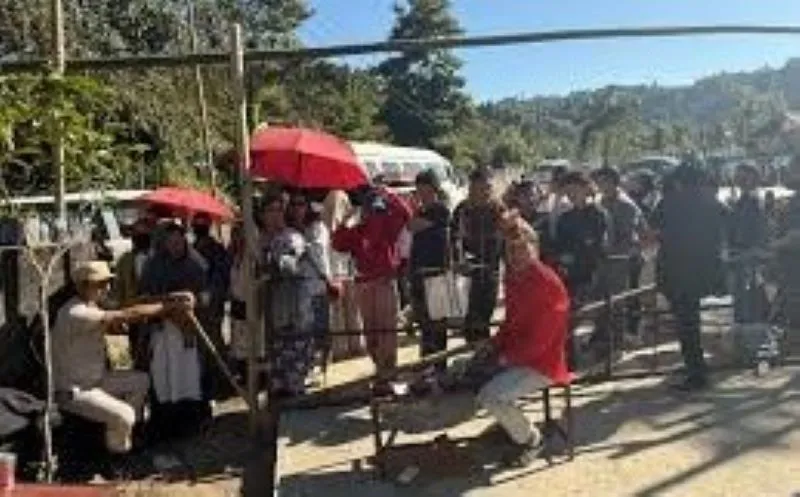 Peaceful voting in Keyi Panyor in Arunachal Pradesh is symbolic of the panchayat elections.