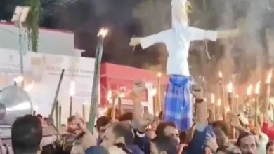 Bajrang Dal and VHP protest near the India-Bangladesh border in Sribhumi, Assam.