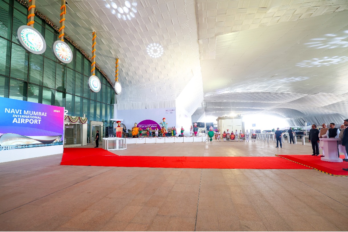 The first flight from Navi Mumbai Airport, operated by Air India Express, has taken off.